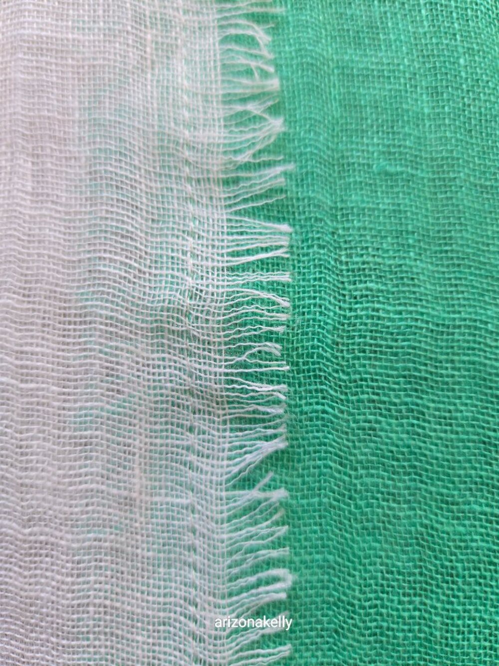 NWT Linen Scarf Per Se Green - Picture 3 of 9